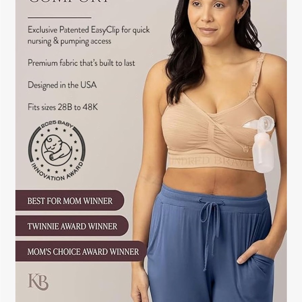 Kindred Bravely Sublime Nursing and Pumping Bra in Beige